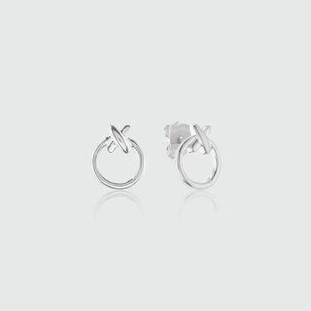 Manacor Friendship Sterling Silver Kiss Stud Earrings, 2 of 4