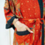 Red And Gold Kimono Robe, thumbnail 5 of 9