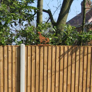 Rusty Metal Robin Garden Bird Fence Topper, 9 of 10