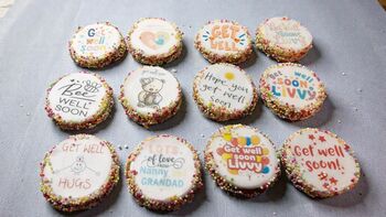 Personalised Get Well Soon Cookies X12 Add Own Message, 5 of 5
