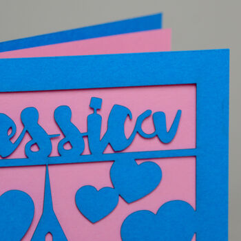 Personalised Papercut Christening Card, 3 of 6
