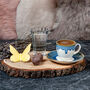 Blue Set Of Six Porcelain Espresso Cup And Saucer, thumbnail 2 of 9