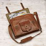 Personalised Vintage Style Leather Laptop Satchel Bag, thumbnail 5 of 9