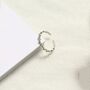 Adjustable Dainty Beaded Mobius Sterling Silver Ring, thumbnail 1 of 8