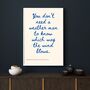 A4 Song Lyrics Print, Bob Dylan, You Don't Need A Weather Man To Know Which Way The Wind Blows, thumbnail 3 of 5