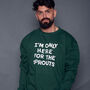 Men's Only Here For The Sprouts Christmas Sweatshirt, thumbnail 1 of 8