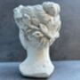 Roman Lady Head Plant Pot Handcrafted In/Outdoor Pot, thumbnail 8 of 9