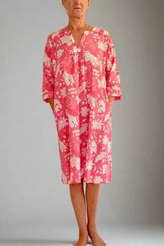 Kaftan Florence Nightdress In Flamenco Botanic Print, 2 of 7