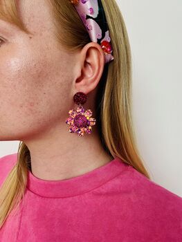 Daisy Flower Earrings / Flower Power Gift / Spring Bloom Jewellery / Summer Garden Party Earrings, 12 of 12
