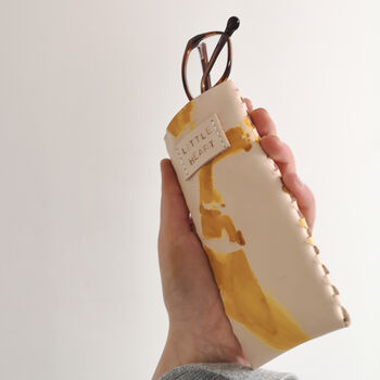 Personalised Leather Glasses Case, 3rd Anniversary Gift, 3 of 11