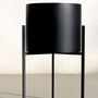 Black Round Metal Planter With Stand, thumbnail 4 of 4