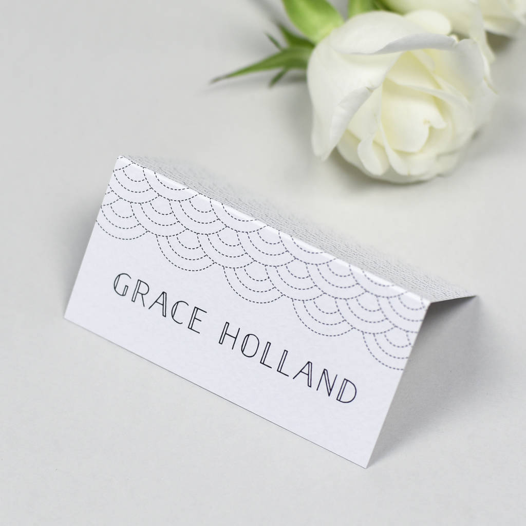 millie art deco personalised place card/name card by project pretty