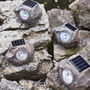 Set Of Four Solar Outdoor Rock Lights, thumbnail 5 of 5