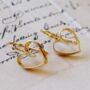 Lace Rose Gold Plated Silver Heart Earrings, thumbnail 9 of 12