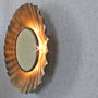 Zeus Antique Copper Sunburst Rays Light Wall Mirror, thumbnail 2 of 4