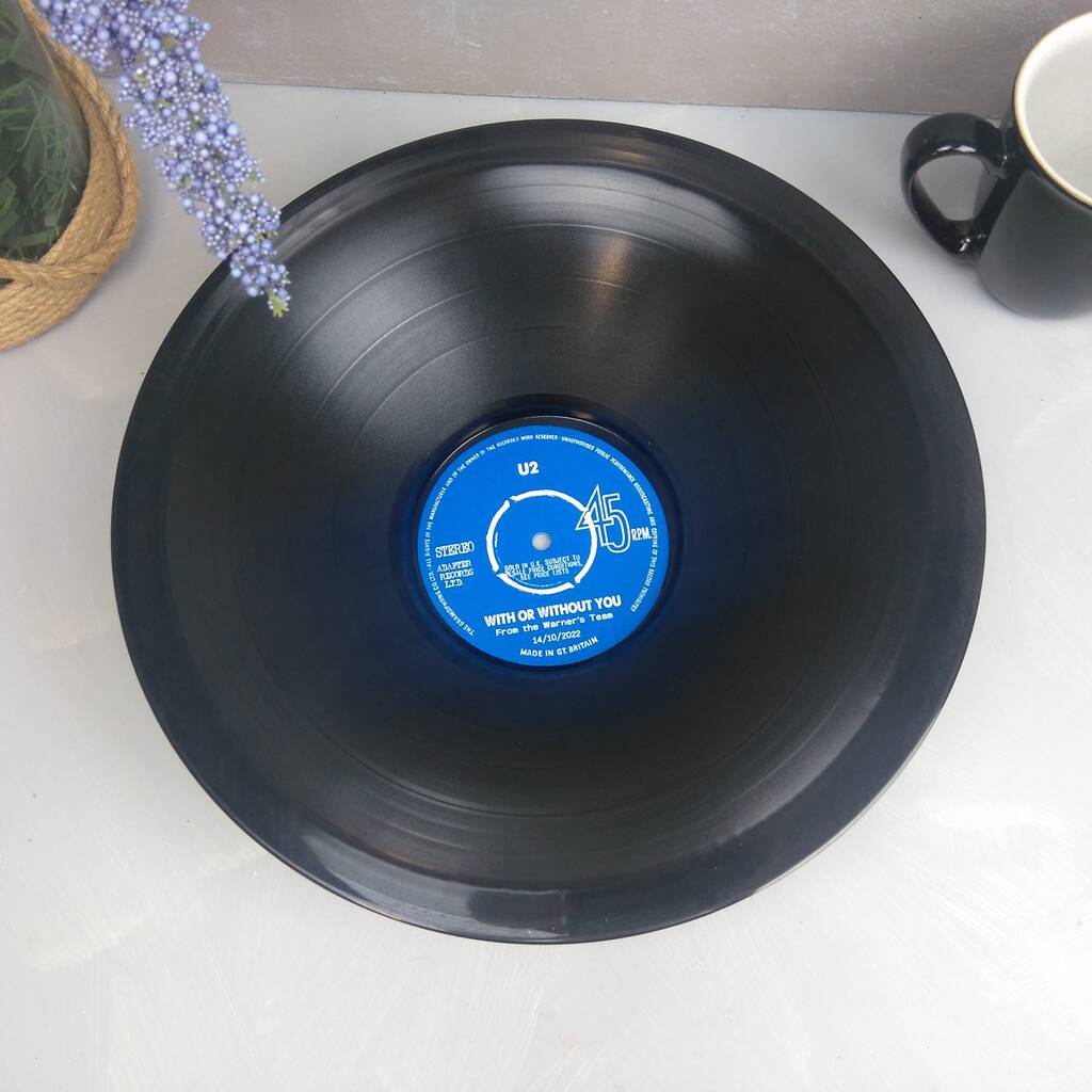 Personalised Large Vinyl Record Bowl, 1 of 12