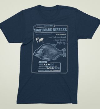 Funny Piranha T Shirt 'Know Your Nightmare Nibbler', 3 of 5