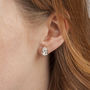 Small Pear Crystal Earrings, thumbnail 2 of 3