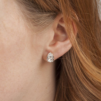 Small Pear Crystal Earrings, 2 of 3