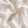 Aventurine Spike Gemstone Necklace Pendant Gold Plated, thumbnail 2 of 5