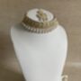 White Pearl Lightweight Gold Plated Indian Choker Set, thumbnail 2 of 11