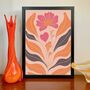 Flower And Heart Illustration Art Print, thumbnail 2 of 3