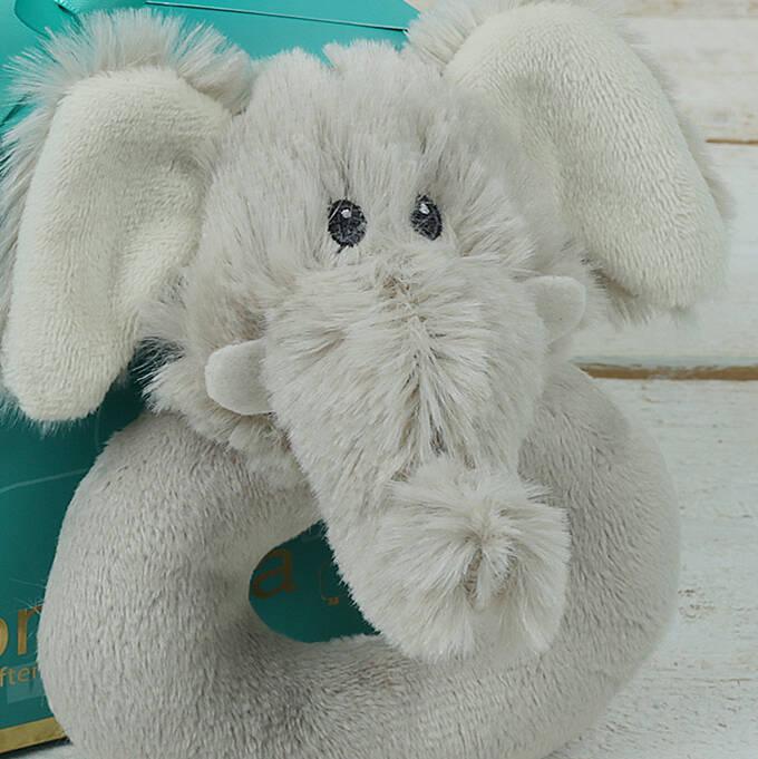 Elephant Baby Toy Soother And Matching Rattle By Jomanda Soft Toys ...