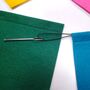 Felt Flag And Letter Of Your Choice Diy Sewing Kit, thumbnail 5 of 12