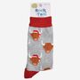 Men's Bamboo Socks Highland Cow Christmas Santa Hat, thumbnail 5 of 5