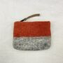 Fair Trade Handmade Felt Ombre Two Tone Zip Purse, thumbnail 8 of 12