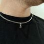 Mini Initial Necklace With 3mm Cuban Chain, thumbnail 5 of 11