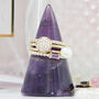 Rose Quartz, Crystal Quartz And Ameythst Ring Holders, thumbnail 2 of 10