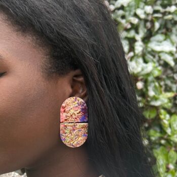 The Evelyn Pearlised Multicoloured Statement Earring, 3 of 3