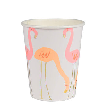 Metallic Pink Flamingo Paper Party Plates, 5 of 5