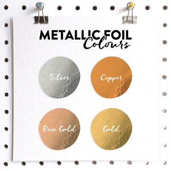 Personalised New Baby Gift Metallic Foil Nursery Print, 4 of 10