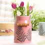 Spring Fern Pink Ceramic Milk Churn Vase Easter Gift, thumbnail 1 of 10