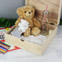 Personalised Colourful Tiny Tatty Teddy Large Wooden Christmas Eve Box, thumbnail 3 of 4