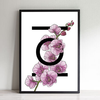 Personalised A To Z Flowers Alphabet Art Print, 11 of 12