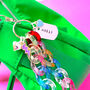 Personalised Bag Charm With Rainbow Links, thumbnail 4 of 9