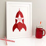 New Baby Or Child Rocket Print Personalised, thumbnail 1 of 8