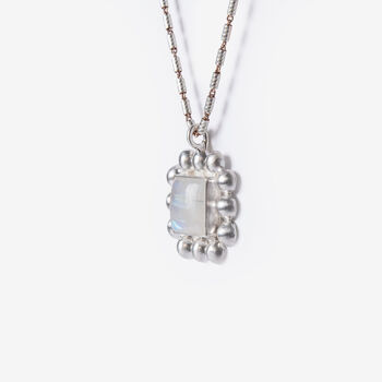 Soap And Bubble Moonstone Silver Pendant, 4 of 6