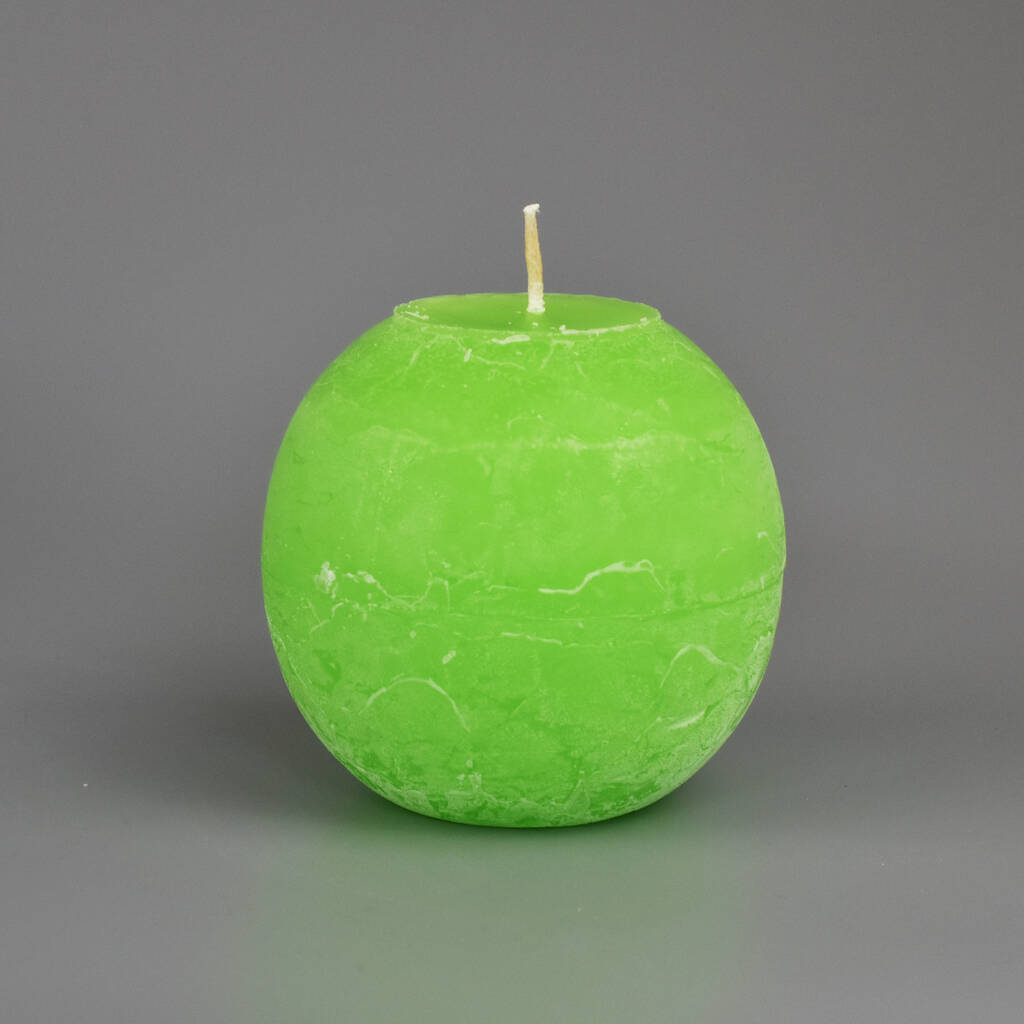 G Decor Lime Green Ombre Sphere Ball Candles By G