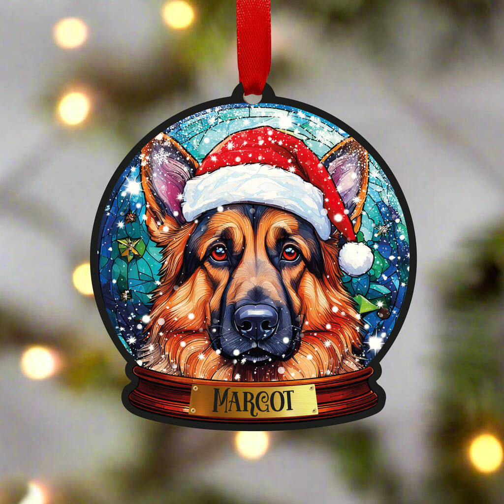 German Shepherd Dog Tree Decoration, 1 of 4