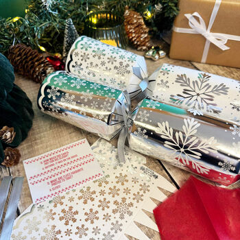 Premium Silver Diy Christmas Crackers Kit Make Your Own Set Of Six, 4 of 6