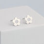 Sterling Silver Flower Power Stud Earrings, thumbnail 3 of 5