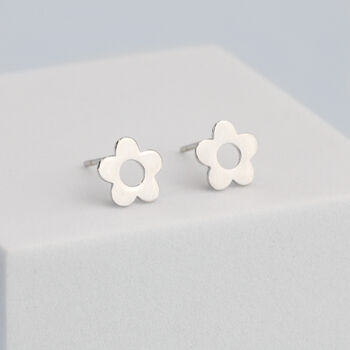 Sterling Silver Flower Power Stud Earrings, 3 of 5