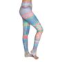 Traveler Yoga Leggings Hand Drawn Design Activewear, thumbnail 3 of 5