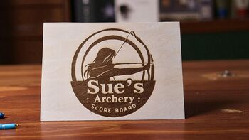 Custom Archery Scoreboard And Sightings Set Plus Pen, 4 of 10