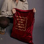 I'm Only Here For The Presents Luxury Velvet Style Gift Bag, thumbnail 5 of 7