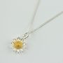 Delicate Sterling Silver Daisy Necklace, thumbnail 1 of 4